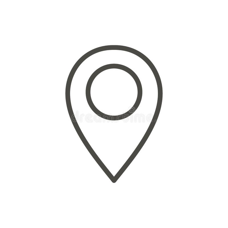 Pin map icon vector. Line location symbol. royalty free illustration