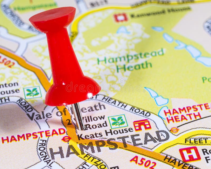 Hampstead on a UK Map editorial stock photo. Image of borough - 169588773