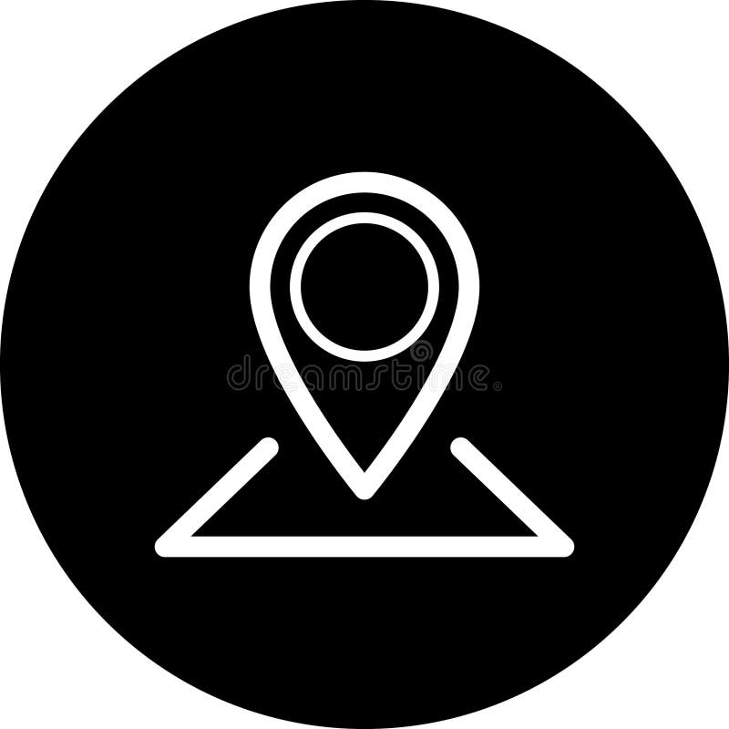 Flat icon of pin as a concept of location marking royalty free illustration