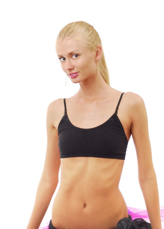 Mockup of Black Underwear, Top and Panties on the Body of a Young Girl, on  the Background Stock Photo - Image of female, retail: 216842652