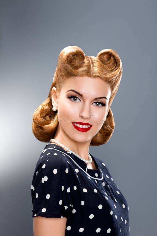 Pin-up Fashion Model in Retro Dress - Glamour