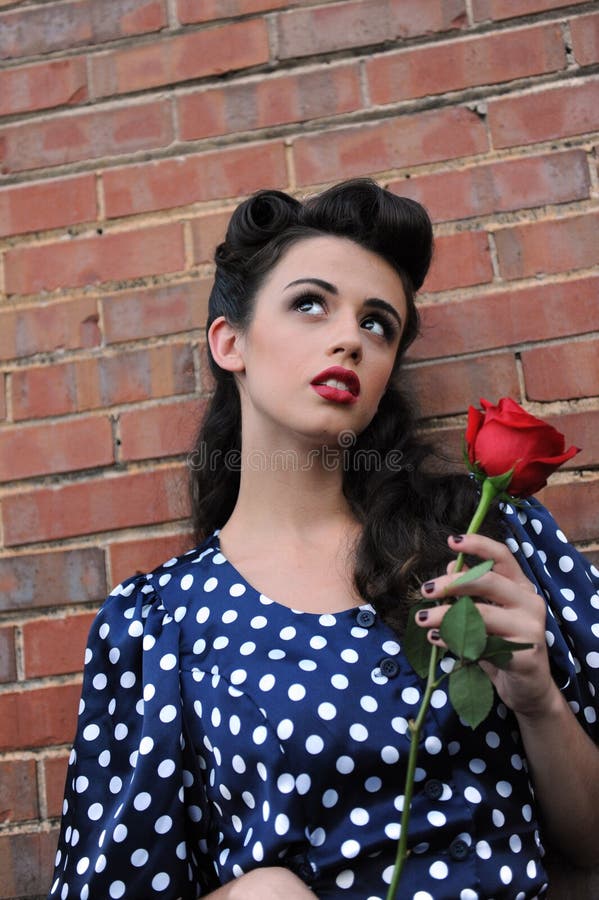 6+ Retro pin up girl red blouse Free Stock Photos StockFreeImages