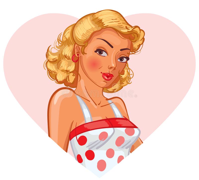 Pretty Pin Up Girl Cartoon Stock Illustrations – 1,711 Pretty Pin Up ...