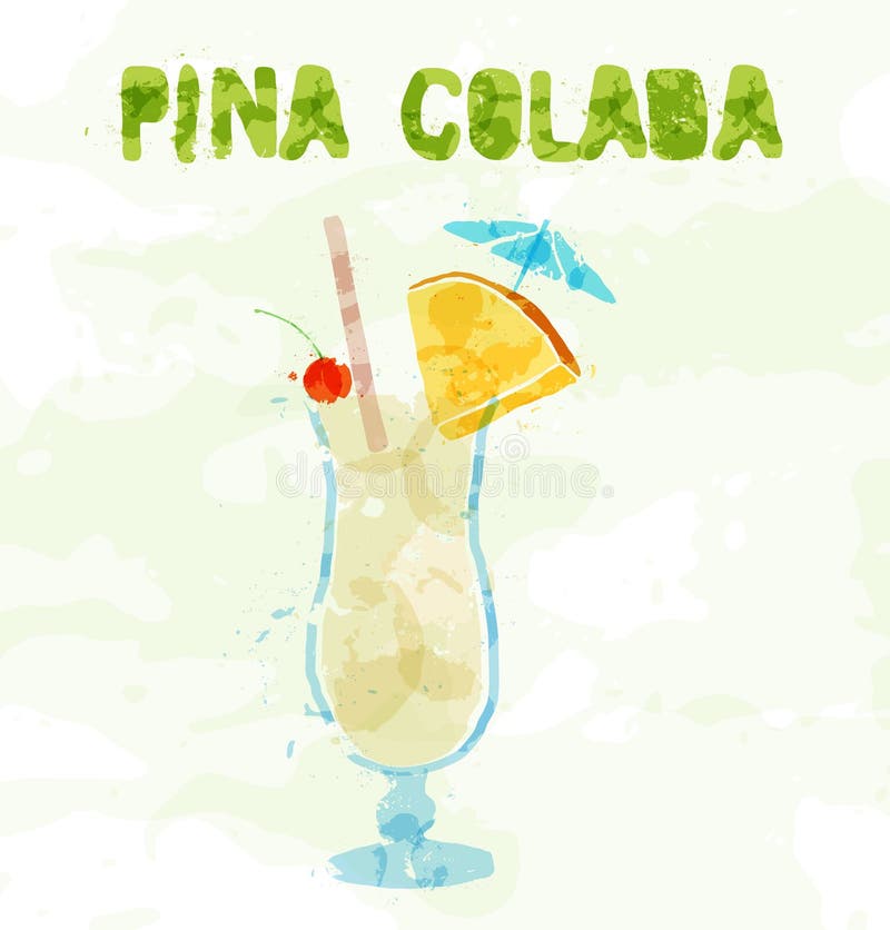 Pina Colada Cocktail lizenzfreie abbildung Pina Colada Cocktail lizenzfreie abbildung