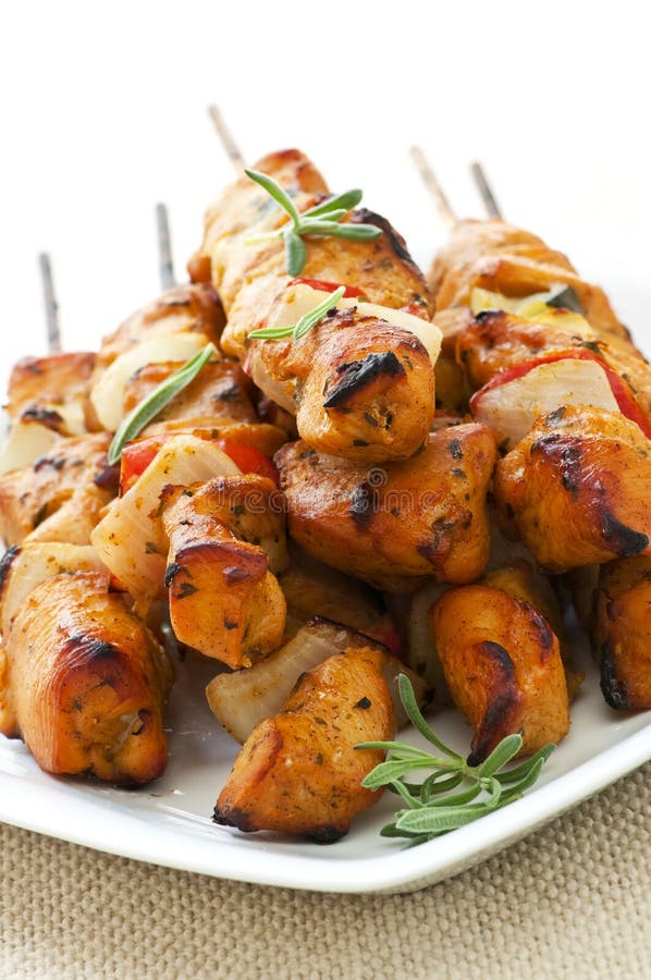 Pinchos del pollo imagen de archivo Pinchos del pollo imagen de archivo