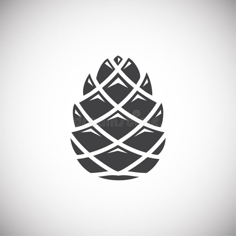 Pine cone icon on background for graphic and web design. Simple illustration. Internet concept symbol for website button stock illustration