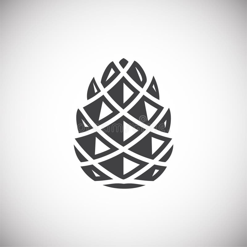Pine cone icon on background for graphic and web design. Simple illustration. Internet concept symbol for website button or mobile app