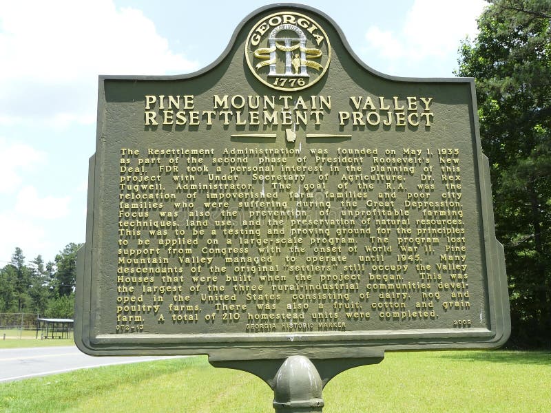 Pine Mountain Valley Georgia Resettlement Marker Editorial ...