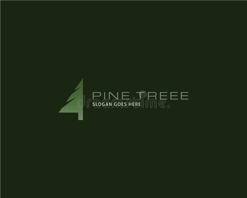 Pine Tree Logo Design Template Stock Vector Illustration of forest