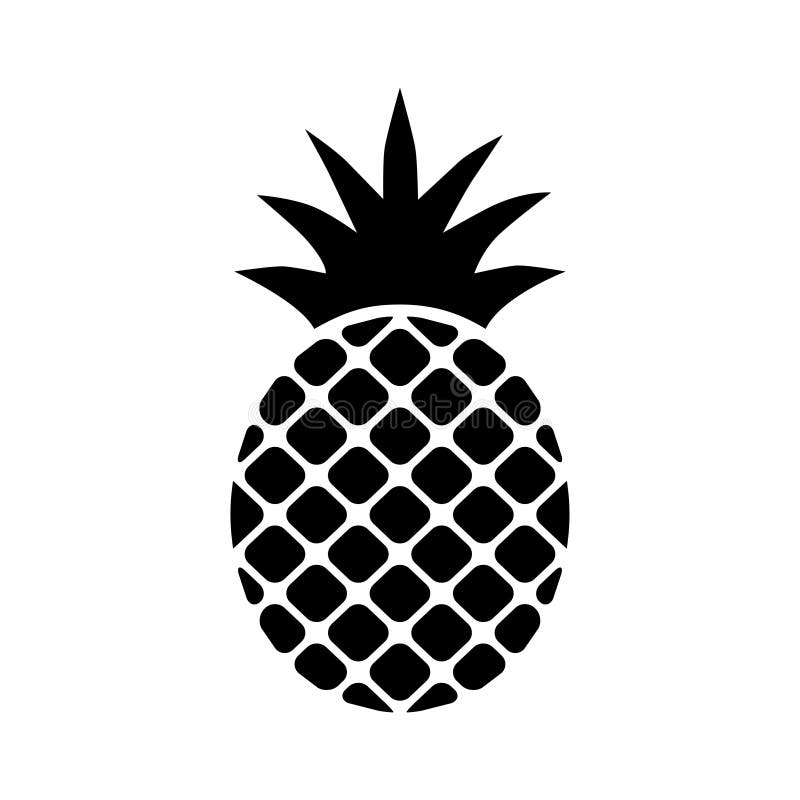 Pineapple Ananas icon black on a white background