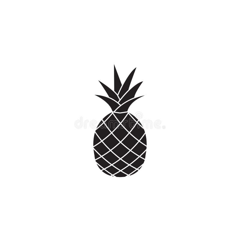 Pineapple and ananas soldi icon, healthy fruit