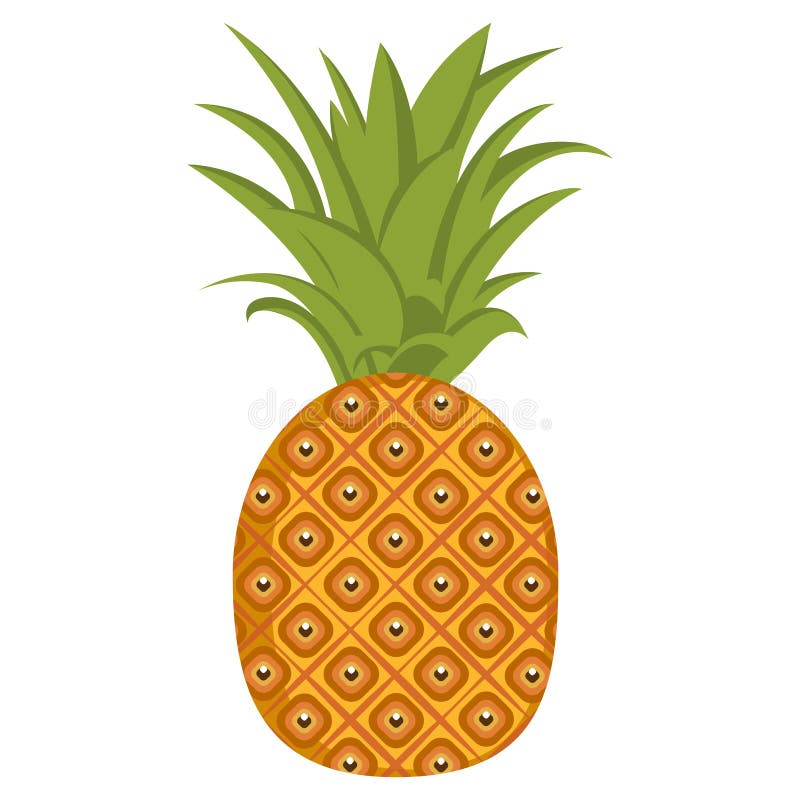 Isolated pineapple illustration royalty free illustration