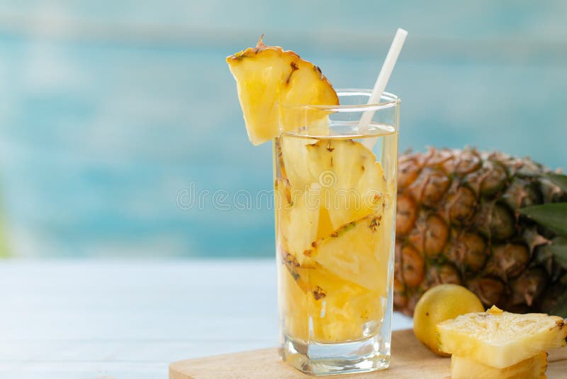 Pineapple Juice Pieces Pineapple Healthy Drink and Summer Fruit Drink