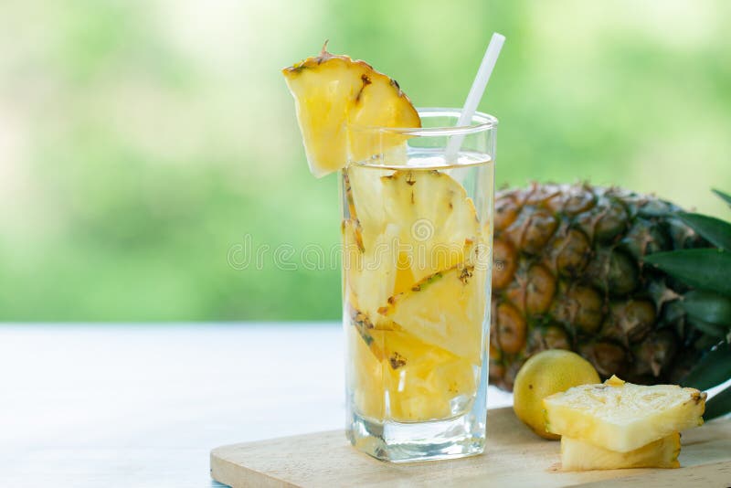 Pineapple Juice Pieces Pineapple Healthy Drink and Summer Fruit Drink