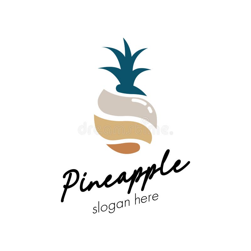 Pineapple Logo Design Concept Vector Stock Illustration Illustration