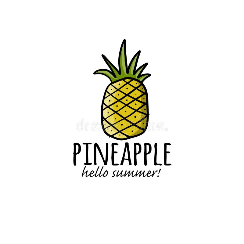 Pineapple logo stock illustration. Illustration of icon 156609746