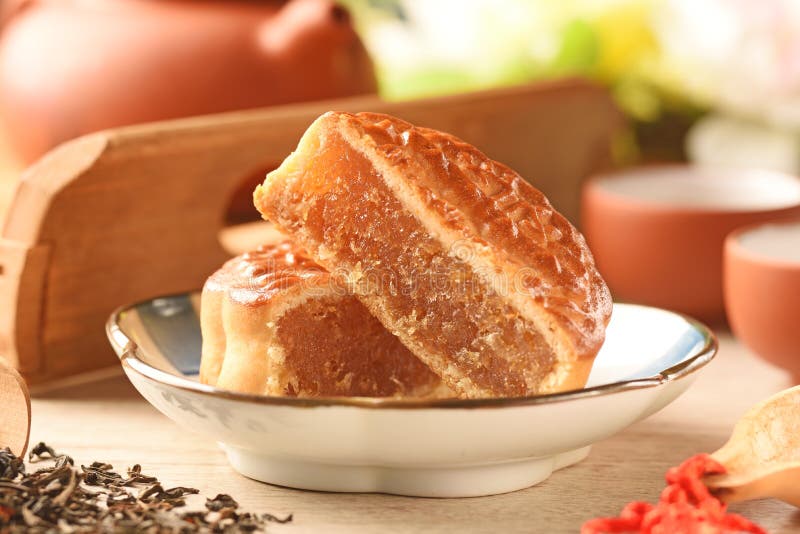 Pineapple moon cake stock image. Image of teapot, celebrate 126772561