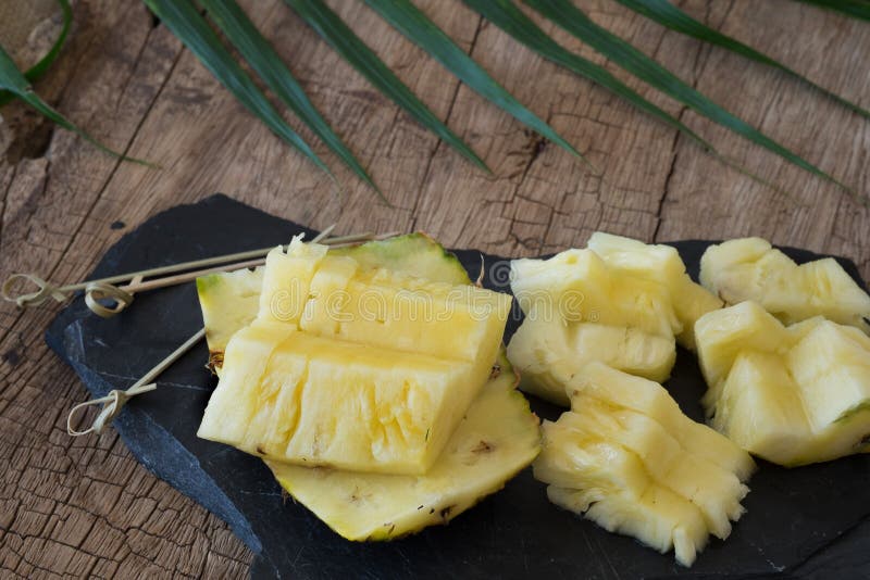 Pineapple on the rock stock image. Image of sweet, nature 49534691
