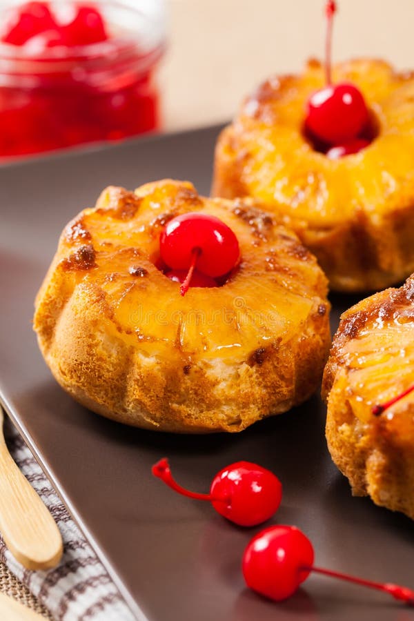 Pineapple Upside Down Muffins Stock Photo - Image of gold, focus: 86030122