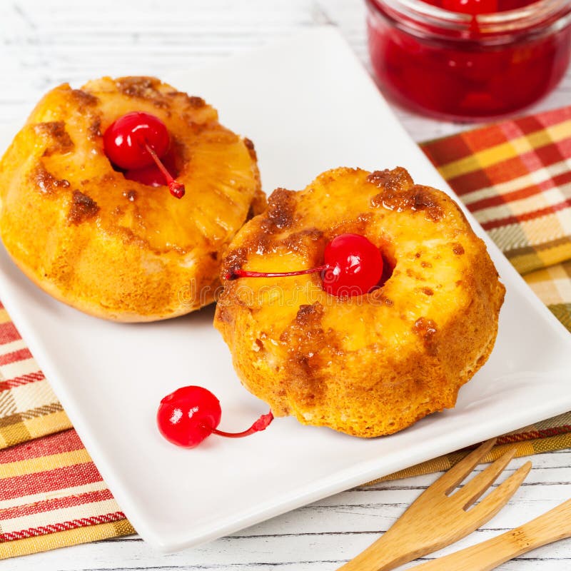 Pineapple Upside Down Muffins Stock Image - Image of delicious, diet ...