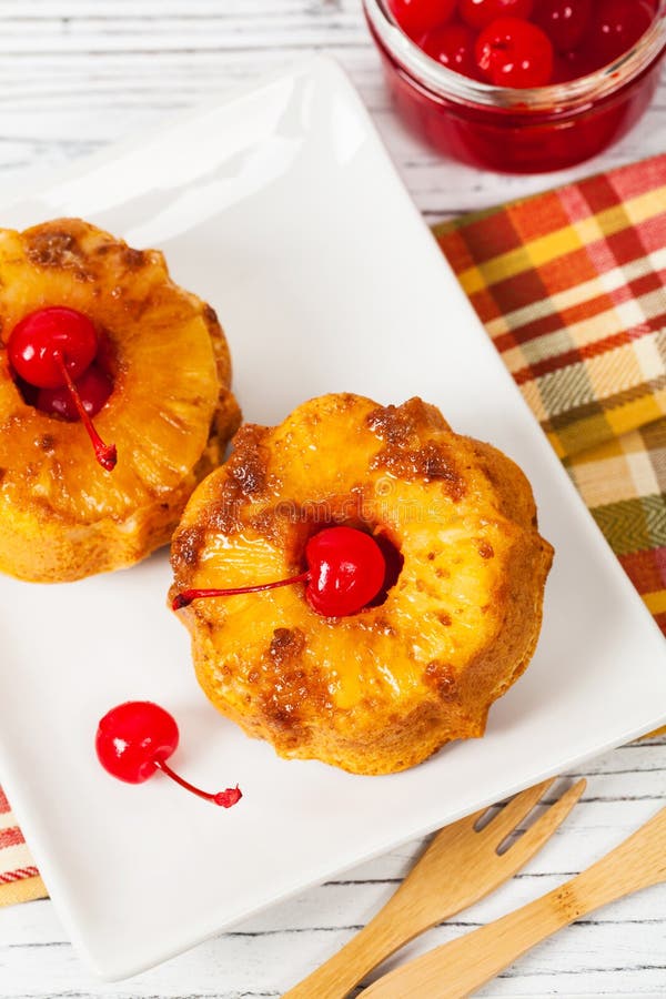 Pineapple Upside Down Muffins Stock Image - Image of dessert, mini ...