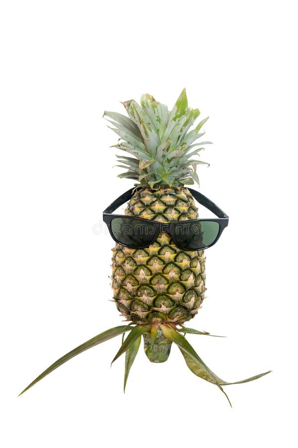 Pineapple Wearing Sunglasses. Stock Image Image of food, healthy
