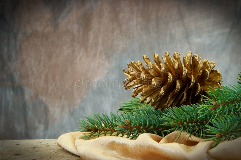 Pinecone, Christmas, pine branches