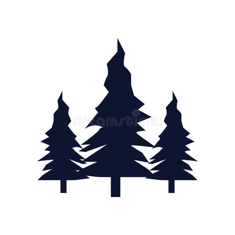 Pines trees forest royalty free illustration