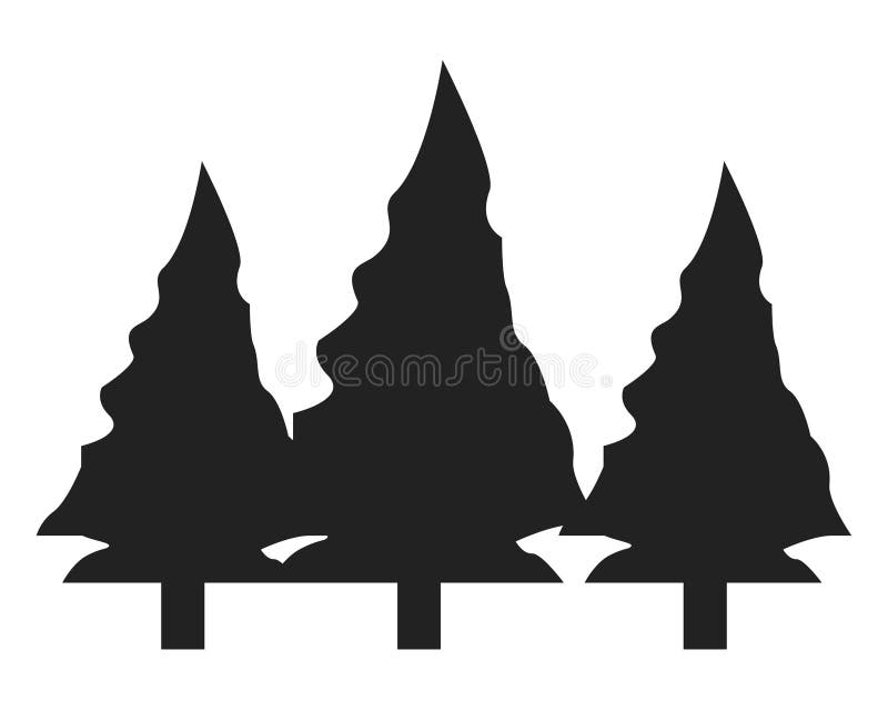 Pines trees forest stock illustration