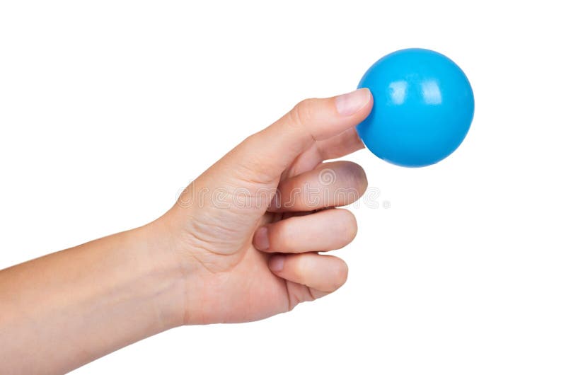 Ping-pong ball in hand isolated on white background royalty free stock images Ping-pong ball in hand isolated on white background royalty free stock images