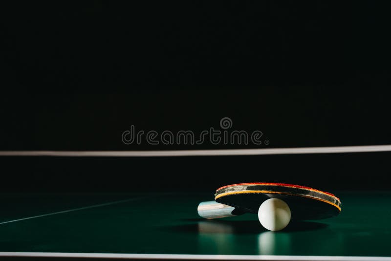 Ping Pong Racket Leaning on Ping Pong Ball Stock Image Image of