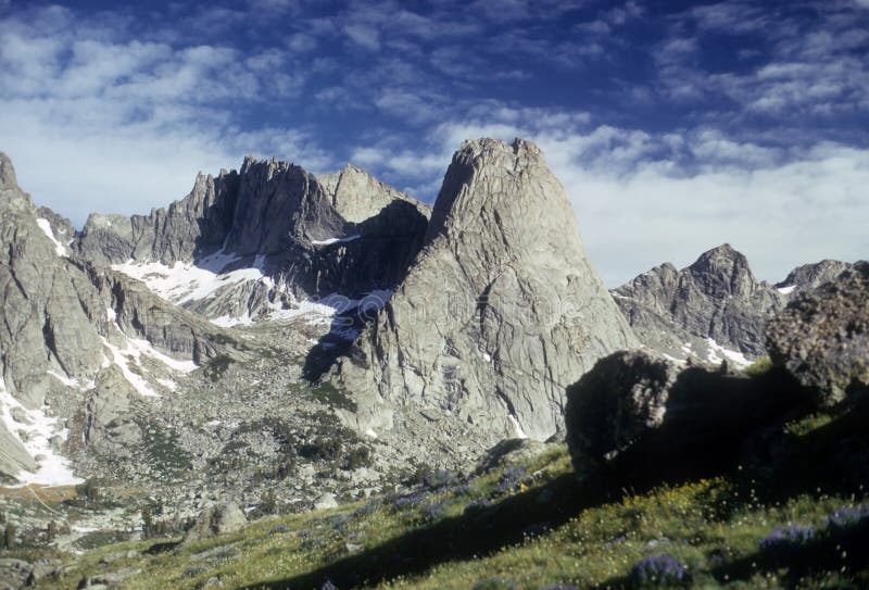 Pingora & Cirque of the Towers, Continental Divide, Wind Rivers Range of Rocky Mountains Wyoming. Pingora & Cirque of the Towers, Continental Divide, Wind Rivers Range of Rocky Mountains Wyoming