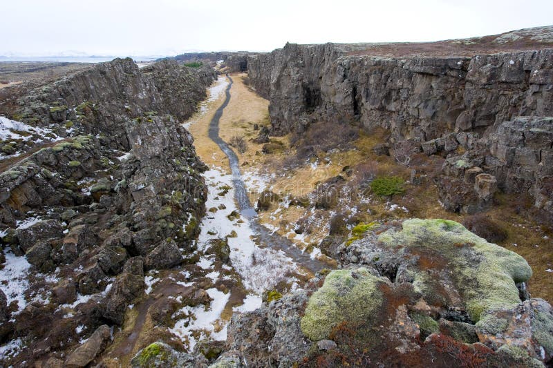 Nationaal Park Þingvellir royalty-vrije stock foto's