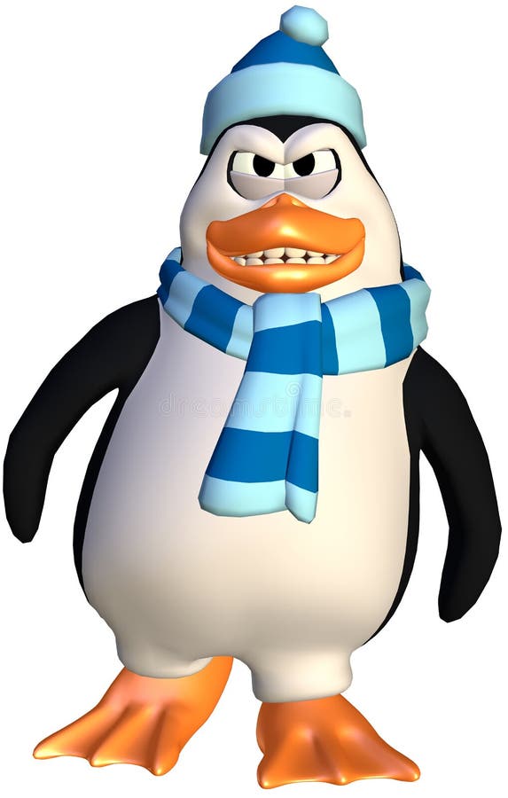 Pingüino enojado libre illustration Pingüino enojado libre illustration
