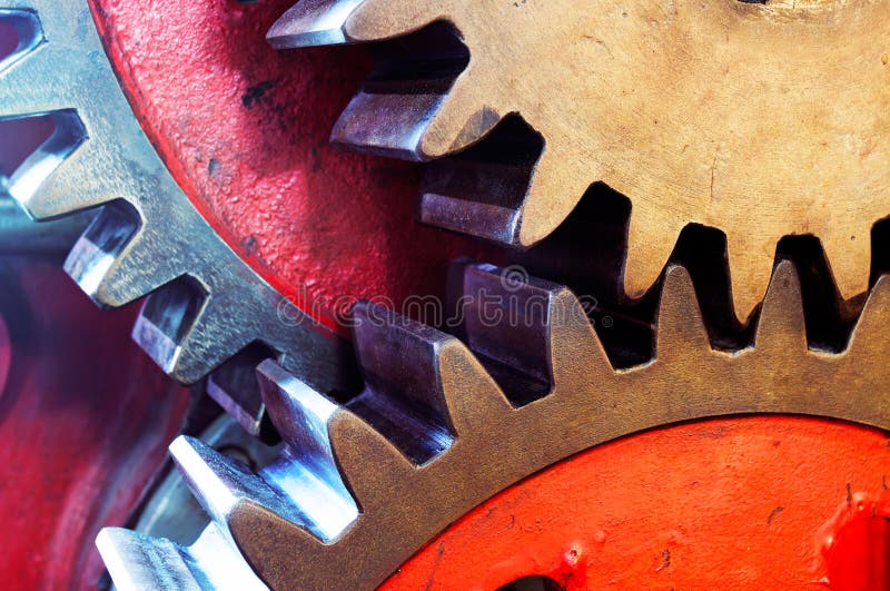 The Pinion gear for mechanical machine in factory. Claw machine stock images, royalty-free photos and pictures