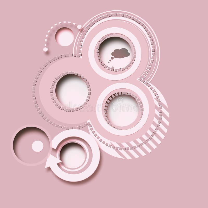 Pink Abstract Background, Buttons 2d Stock Illustration - Illustration