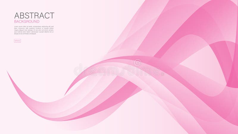 Pink Abstract Background, Wave Graphic, Geometric Vector, Beauty
