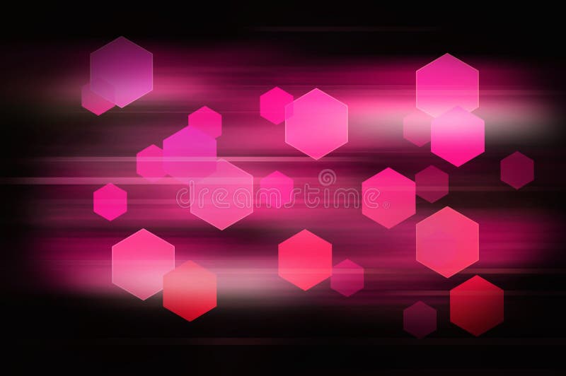 Pink abstract hexagons background stock illustration