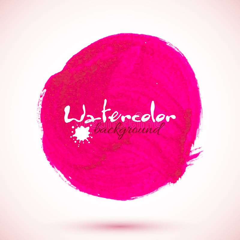 Pink acrylic paint circle, vector texture for your design. Acrylic vectors
