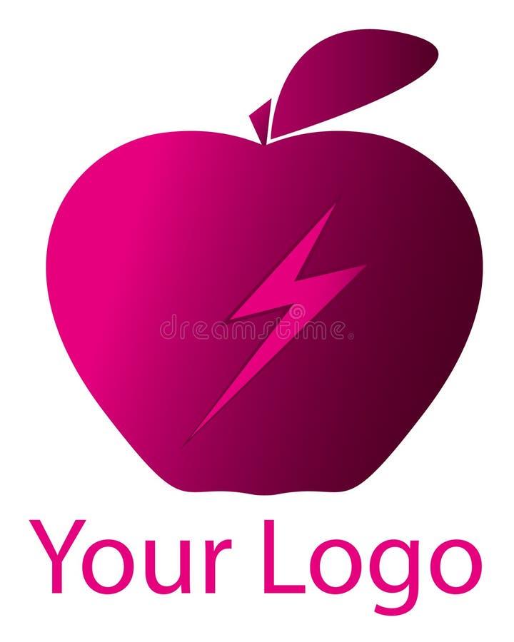 Pink Apple logo/eps royalty free illustration