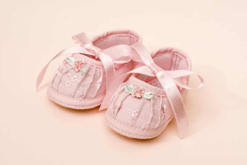 pink newborn booties