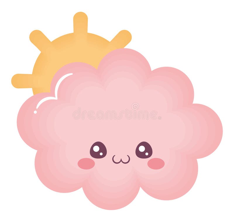 Pink baby cloud stock vector. Illustration of nature 263628042