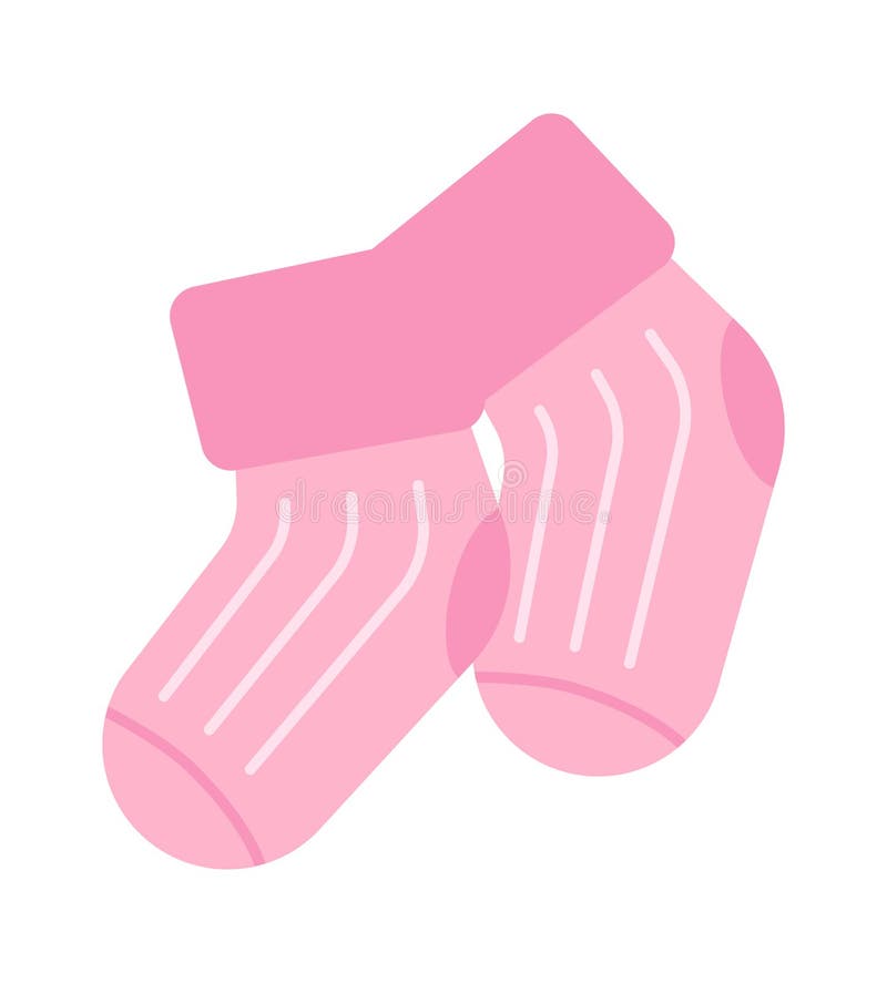 Baby Socks Clipart. Baby Socks Isolated Simple Clipart Stock Vector -  Illustration of textile, girl: 224229474