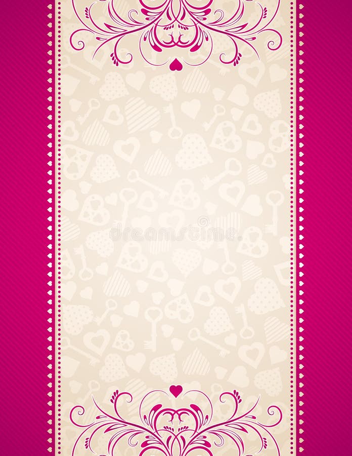 Pink background with hearts vector illustration Pink background with hearts vector illustration