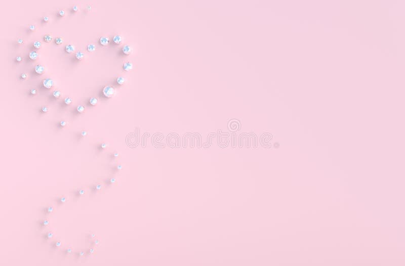 Pink background of love on Valentine`s Day