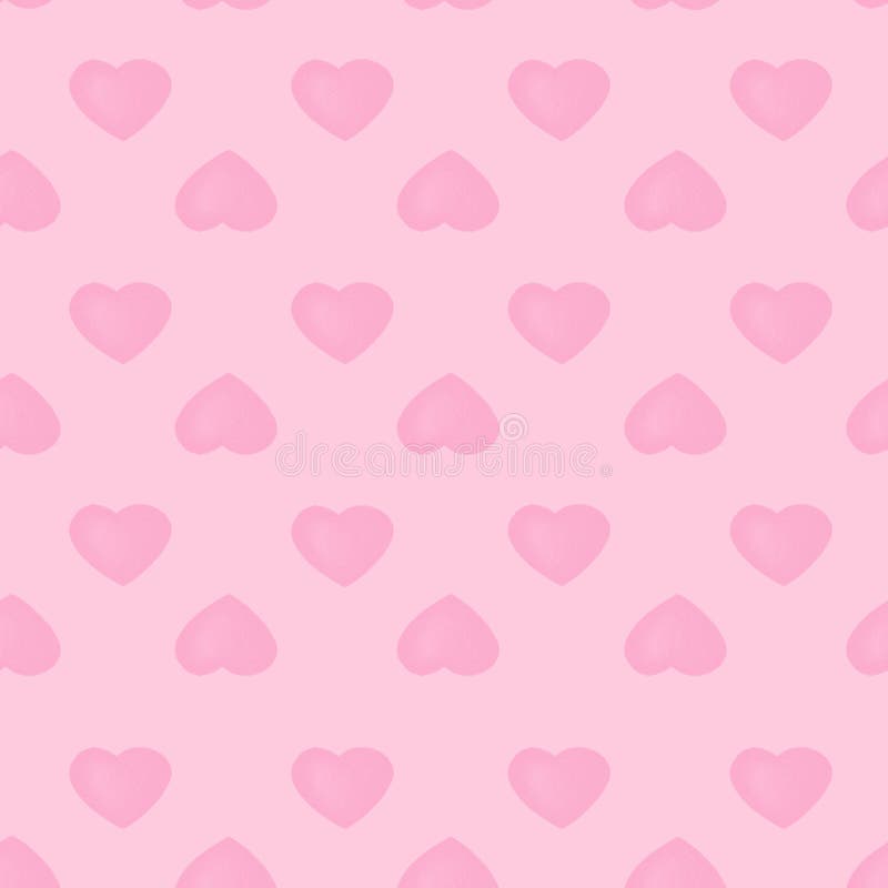 Pink Background. Simple Seamless Pattern with Light Hearts. Stock ...