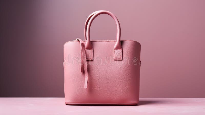 Pink Bag,Female Pink Leather Handbag,AI Generated Stock Illustration ...