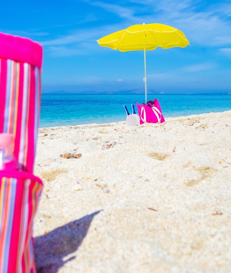 White Sand And Palm Trees In Beautiful Clearwater Beach Stock Photo