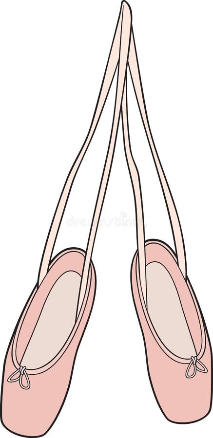 Pink Ballet Shoes Vector stock illustration