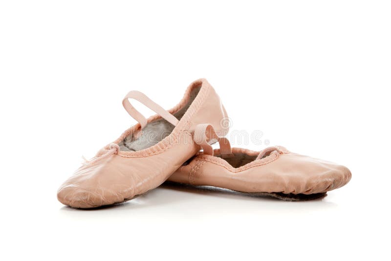 Pink Ballet Slippers on White Stock Image Image of footwear, dancer